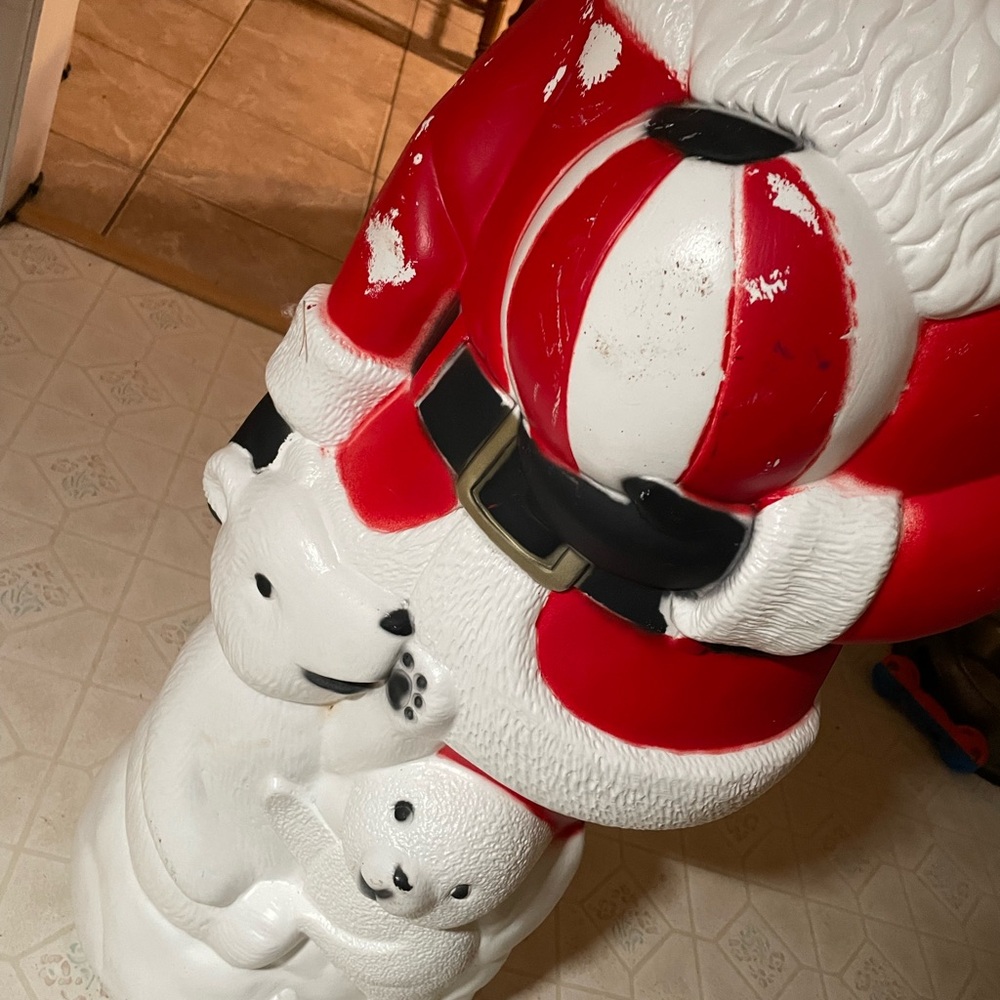 RARE Vintage Santa, with polar bear and seal 38” NO LIGHT - Picture 2 of 5